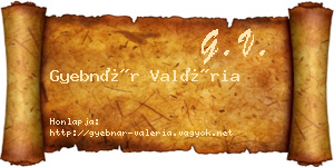 Gyebnár Valéria névjegykártya